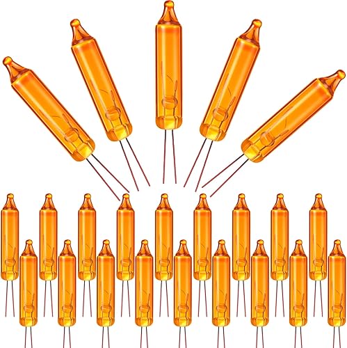 Miniatura 8 de Mudder 500 tiras de luces de Navidad de 2.5 V, bombillas de repuesto para Navidad, mini luces incandescentes coloridas para árbol de Navidad, para