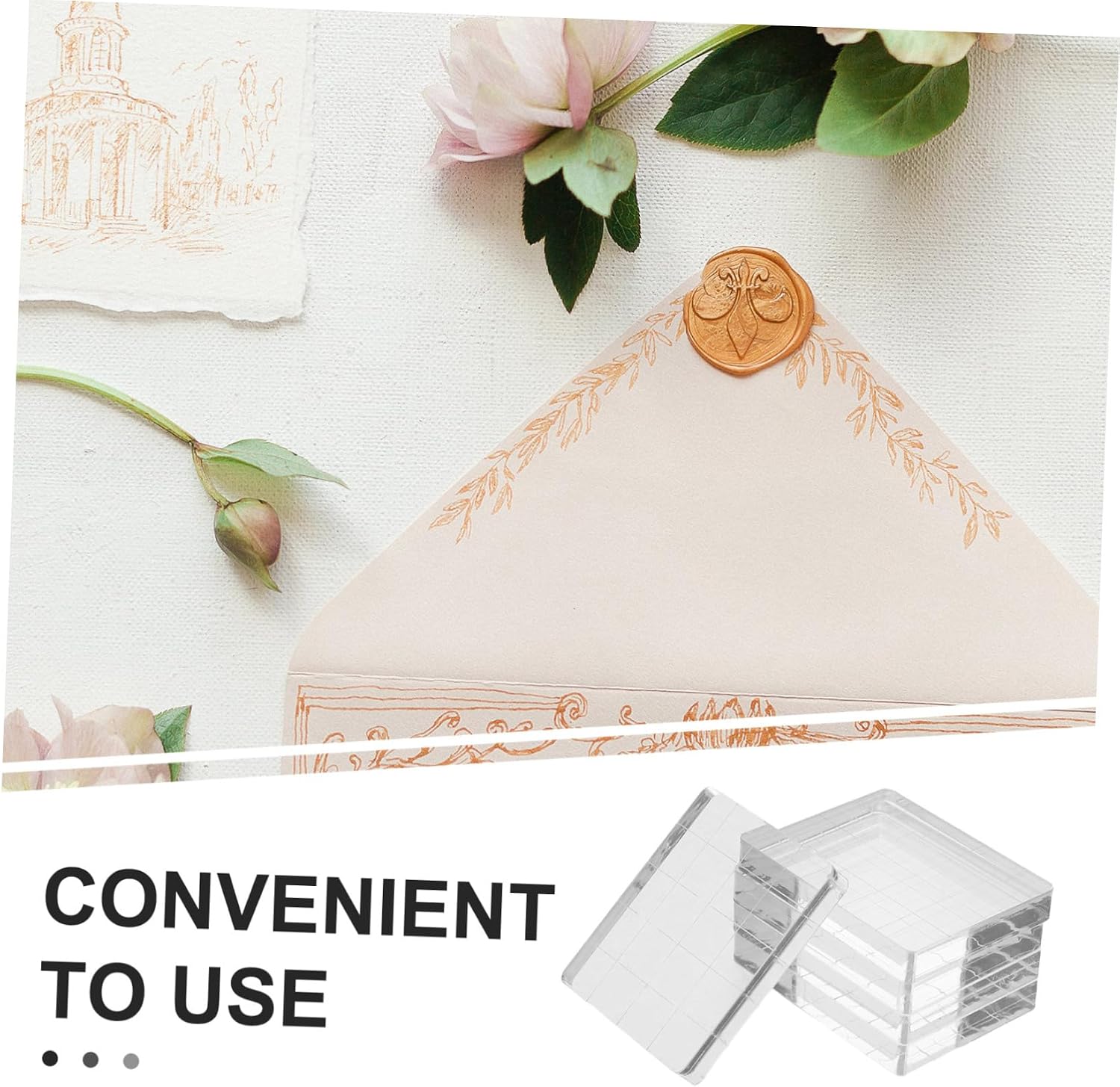 5pcs Stamp Blocks Craft Stamps for Scrapbooking DIY Projects Journal Cards