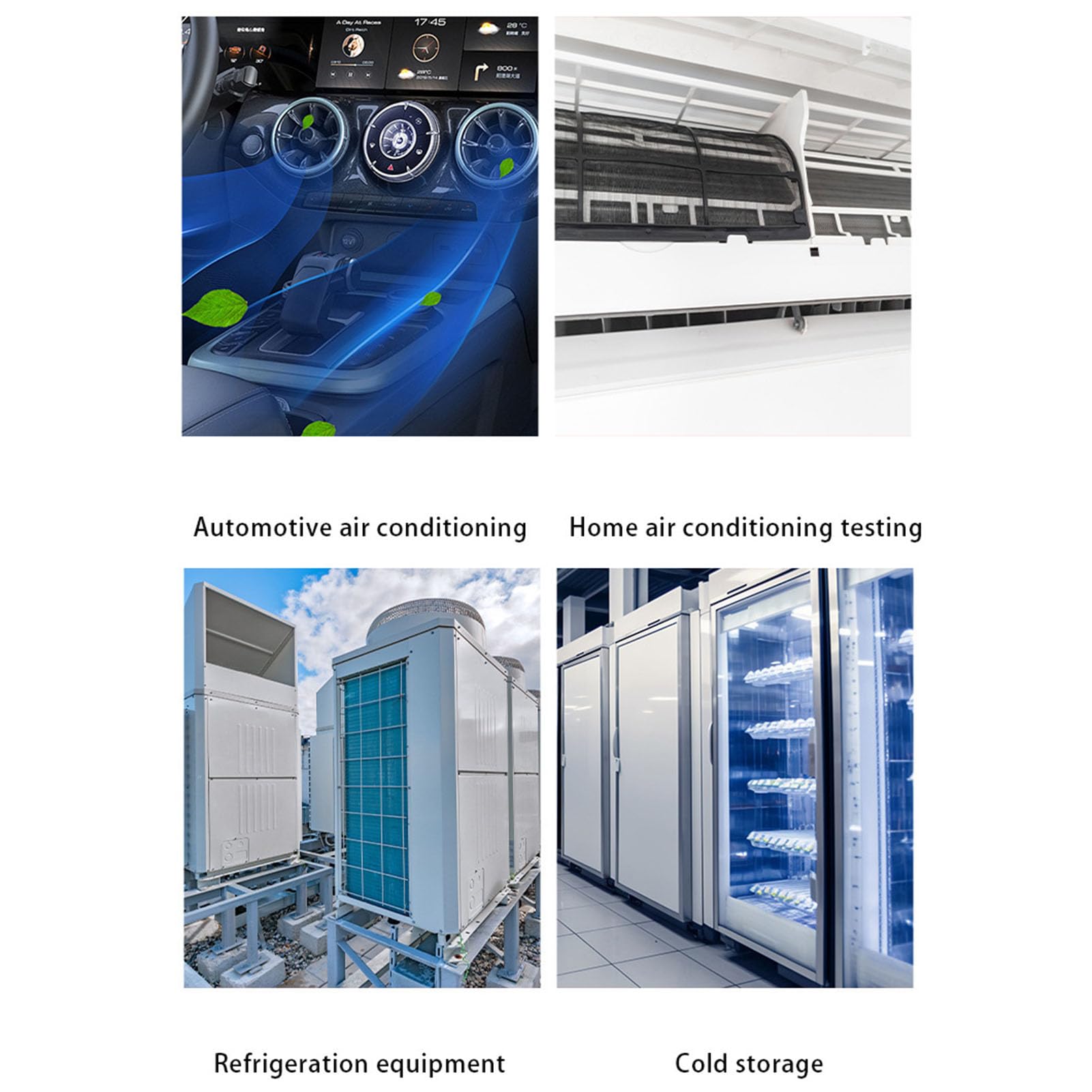 Denash Misuratore di Pressione del Condizionamento del Collettore Singolo Digitale, Kit di Ricarica del Refrigerante per il HVAC per R134A, R1234YF, R22, R290, R32, R404A, R407CC,