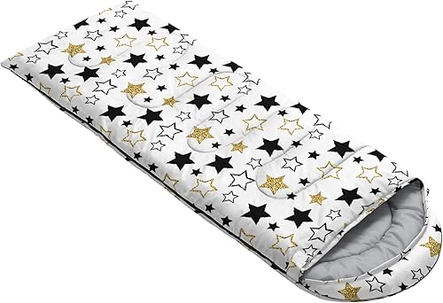 Vista 68 de Axolotl Moon Stars - Saco de dormir para niños, saco de dormir ligero y cálido para clima frío, saco de dormir portátil impermeable para camping