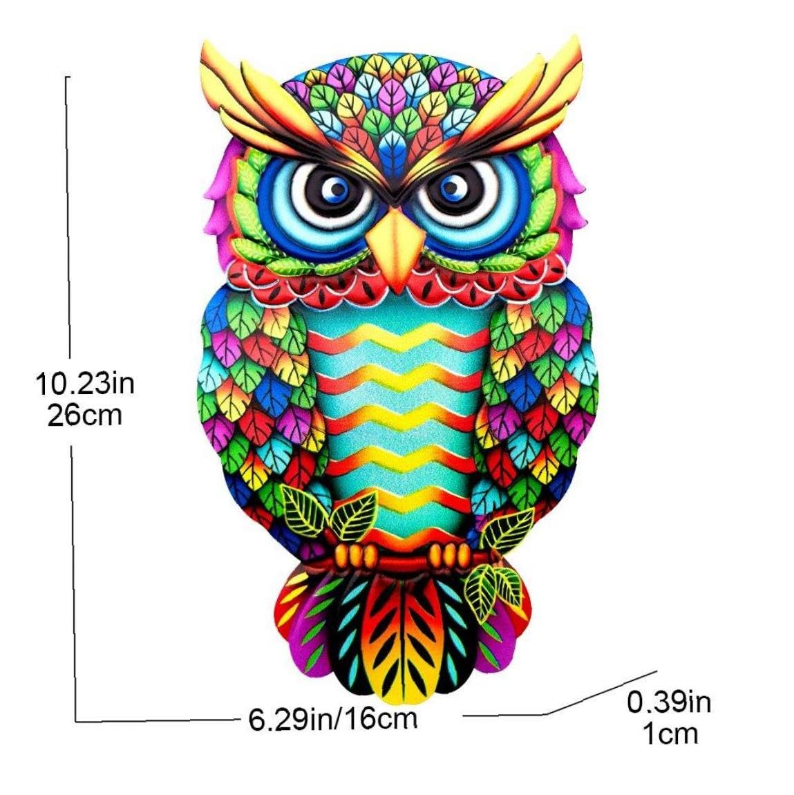 Amazon.co.jp: フクロウ メタル カラフル 彫刻 ウォールアート 装飾