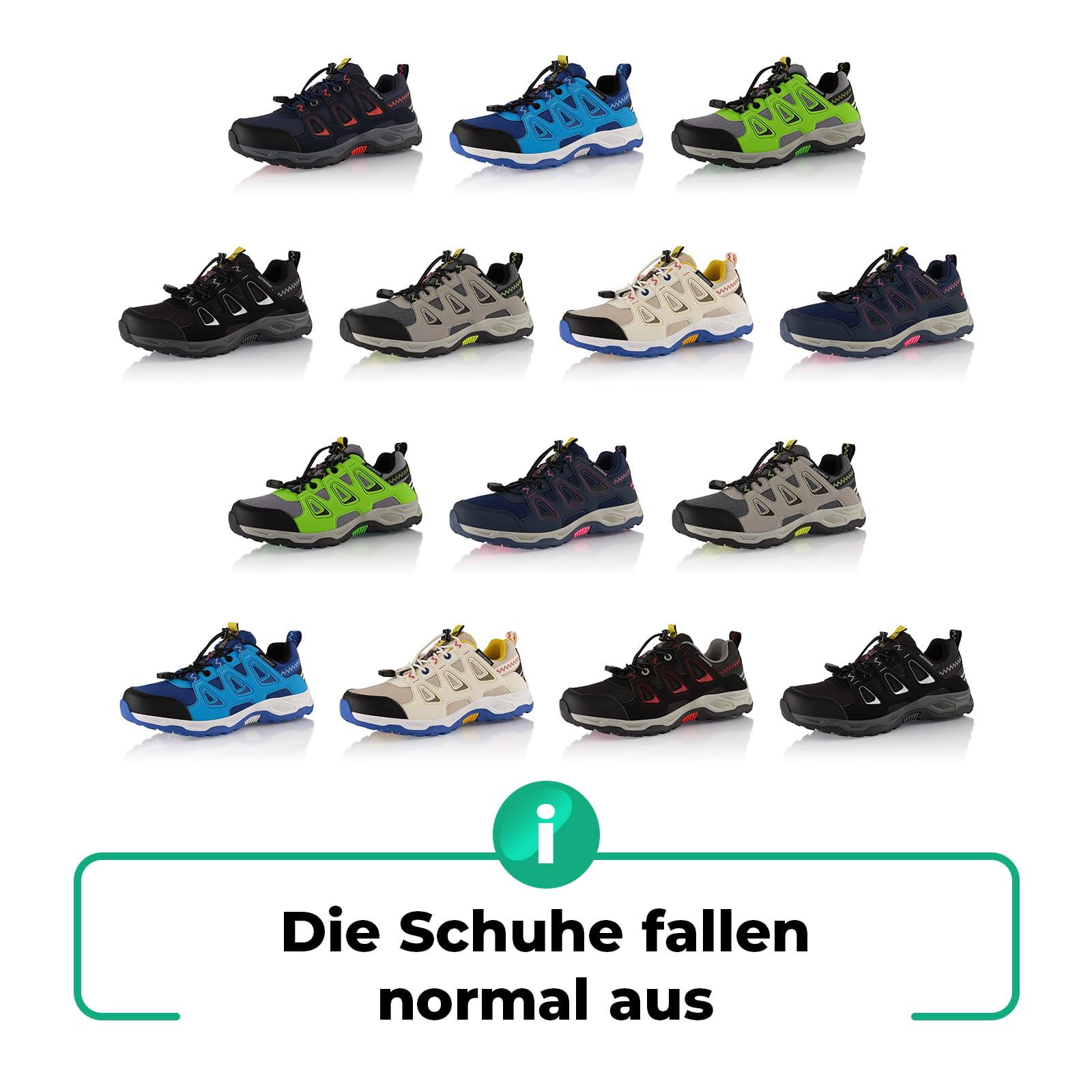 Fusskleidung® Damen Herren Wanderschuhe wasserdichte Trail Trekkingschuhe