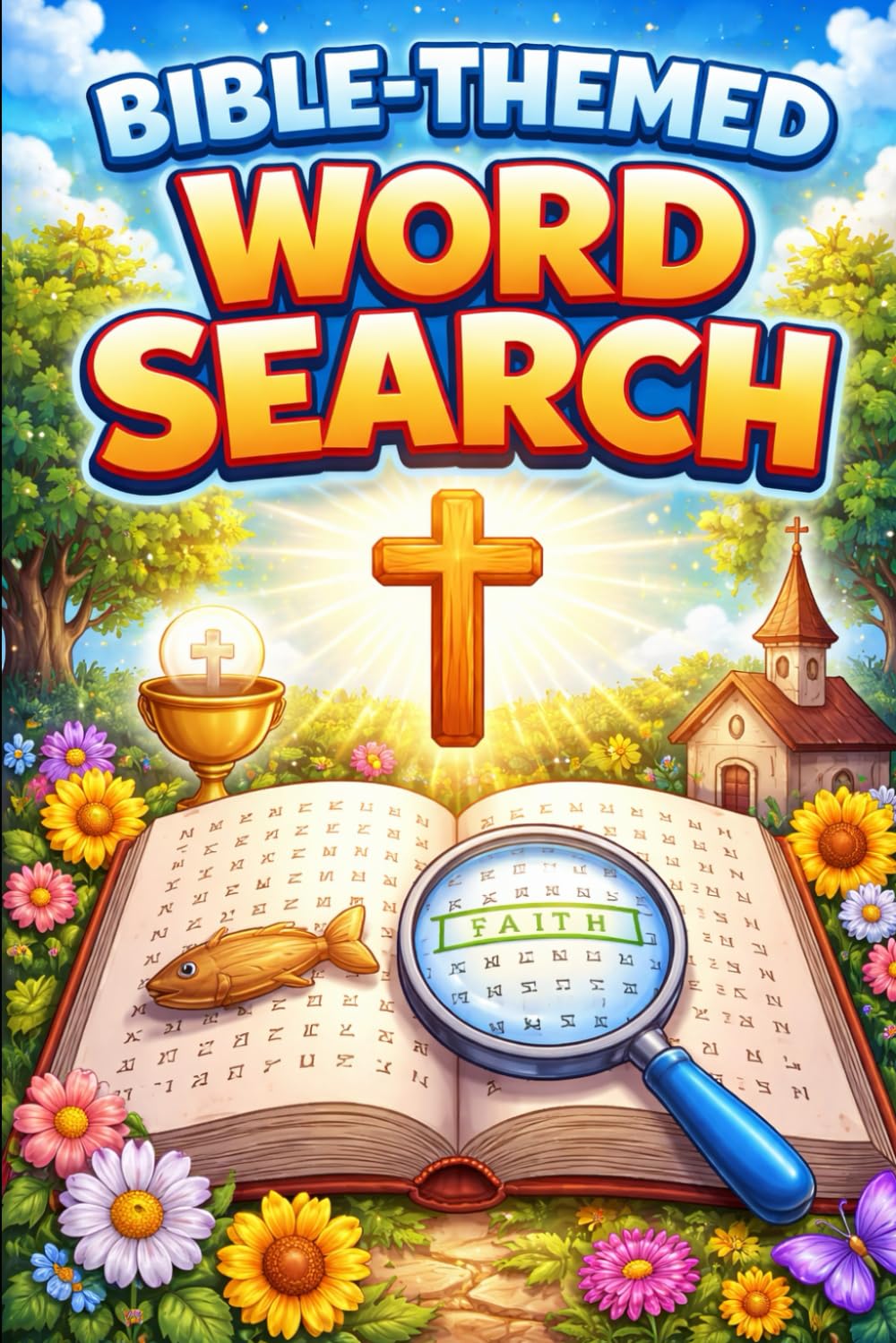 Extra-large print Bible word search: Bible word search for adults and kids