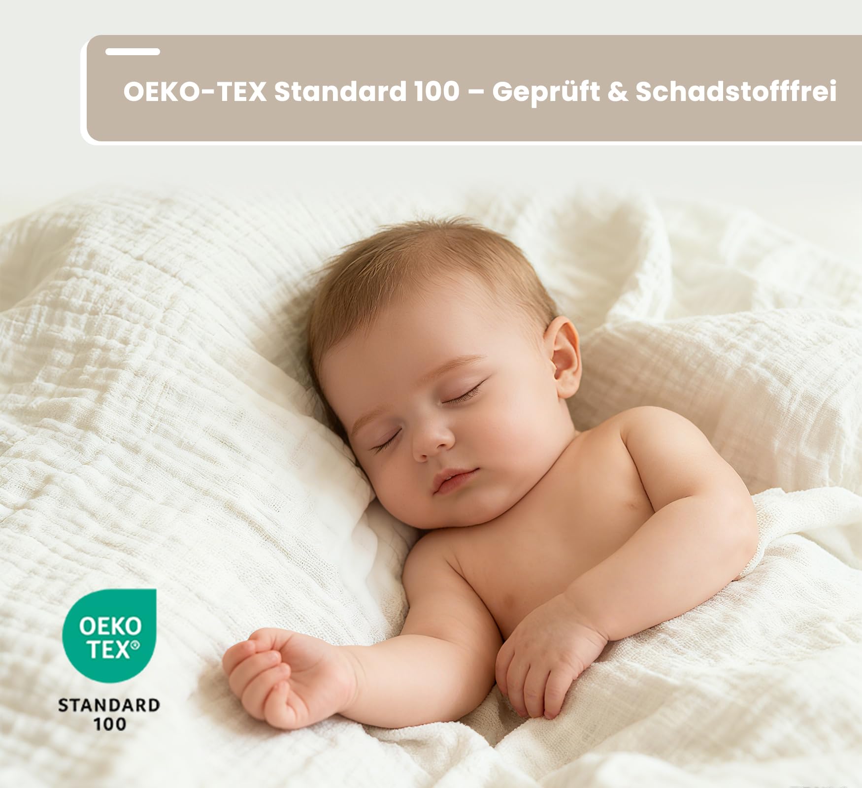 Musselin Bettwäsche 135x200 cm mit Kissenbezug 80x80 Weiß | 100% Baumwolle, blickdichter Musselin, atmungsaktiv, weich, Ganzjahresbettwäsche, OEKO-TEX Standard 100