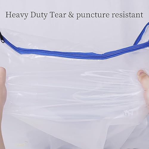 Miniatura 4 de JUNESHE Bolsa de almacenamiento para colchón de cuna con cremallera, bolsa de colchón impermeable de plástico de 5 mil para mudanza y almacenamiento