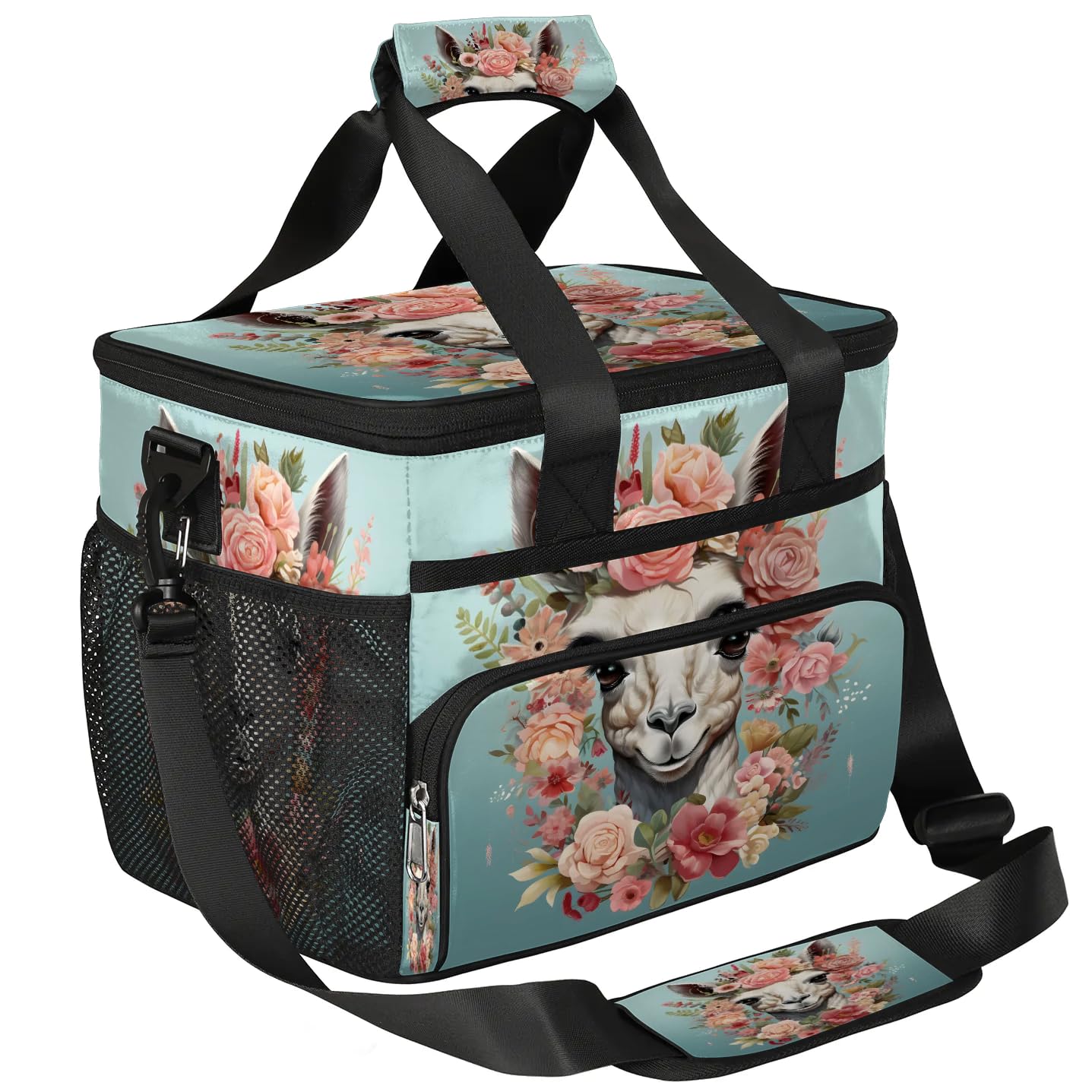 Lunch Box for Men Heavy Duty Insulated Lunch Bag for Women Rose Alpaca Lunchbox for Adults Lunch Cooler