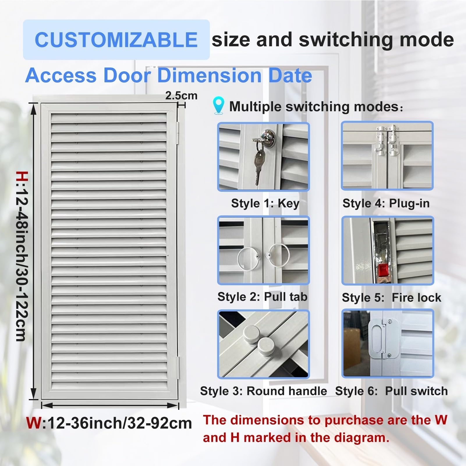 Panel de acceso, puertas de fácil acceso que se pueden pintar, trampilla inspección aluminio puerta acceso barbacoa de pared de cocina de montaje empotrado, puerta revisión blanca(30x20in/76x51cm)