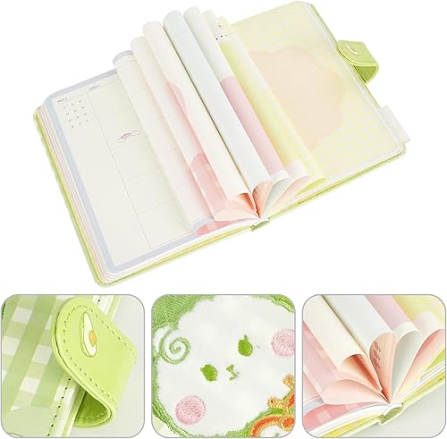 Miniatura 9 de Lindo cuaderno de dibujos animados kawaii cuaderno de bocetos japonés cubierta de cuero, cuaderno de notas cuaderno de viaje (Y-azul)