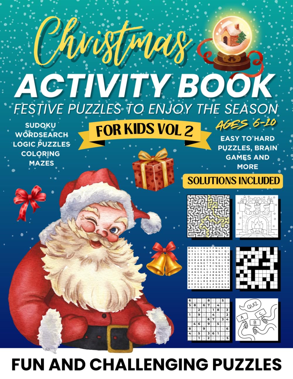 Christmas Activity Book for Kids - Vol 2: Festive Puzzles to Enjoy the Season