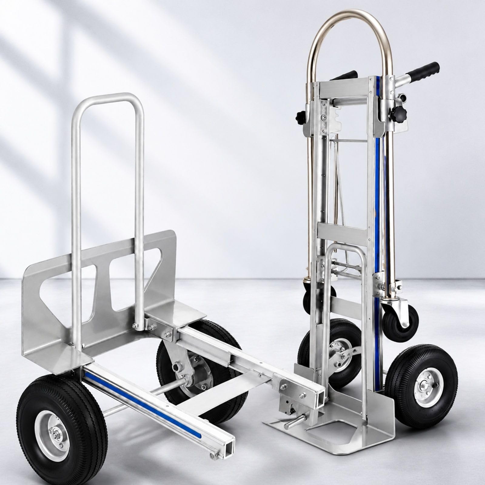 Klappbare Aluminium-Transportkarre mit Treppenrutsche und Kunststoffrädern |