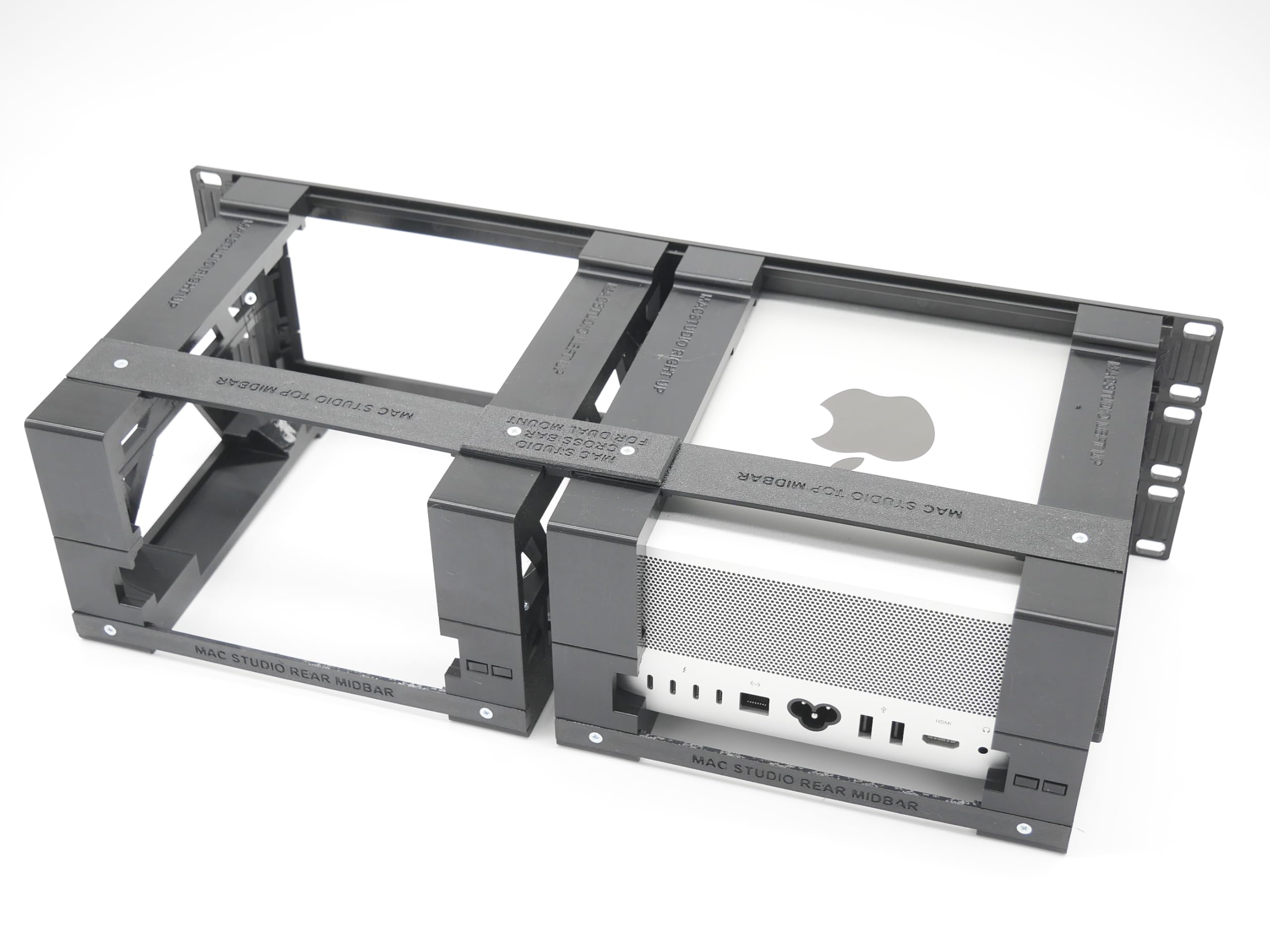 Rack Mount for 2 Mac Studio - Remote on/Off Button. New Improved Version 2