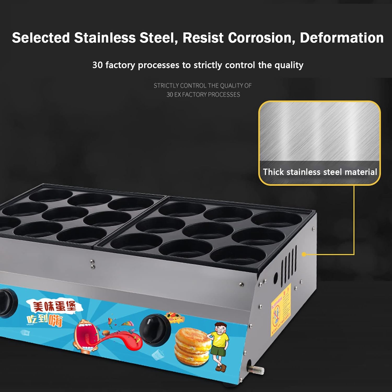 Egg Frying Pan Non-Stick Egg Propane Gas Pan with Hole Multi Aluminum Alloy Fried Egg Pan, Gas Egg Cooker for Hard Boiled Eggs, Poached Eggs, Scrambled Eggs, Or Omelets,9hole-8cm