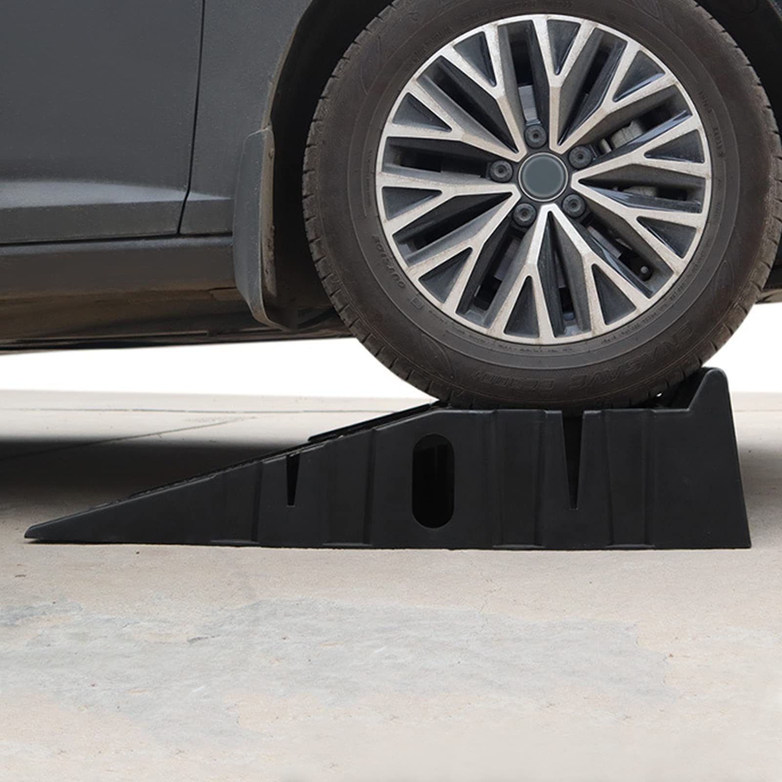 YRHome Rampa de plástico para Coche, 2 Unidades, Carga Pesada, Plataforma elevadora, rampa de Entrada, rampa de plástico con protección contra el Cruce, B 330 mm, 90 x 33 x 22 cm