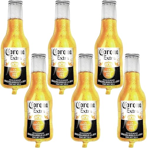 6 globos de cerveza, enormes globos de botella de cerveza Coro na Beer para decoración de fiesta de cumpleaños temática de cerveza para hombre