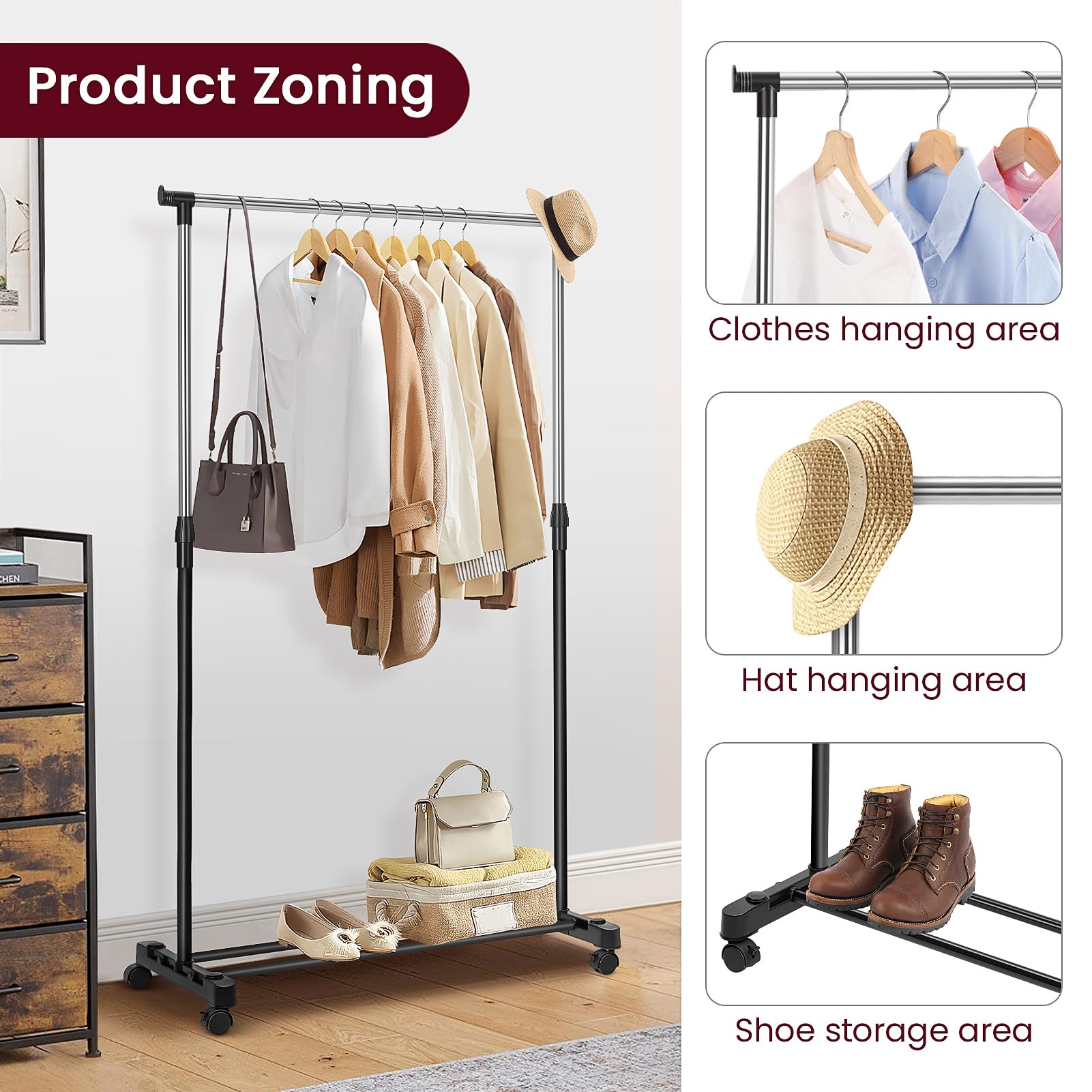 Single Pole Retractable Clothes Rail Youyijia Clothes Rail