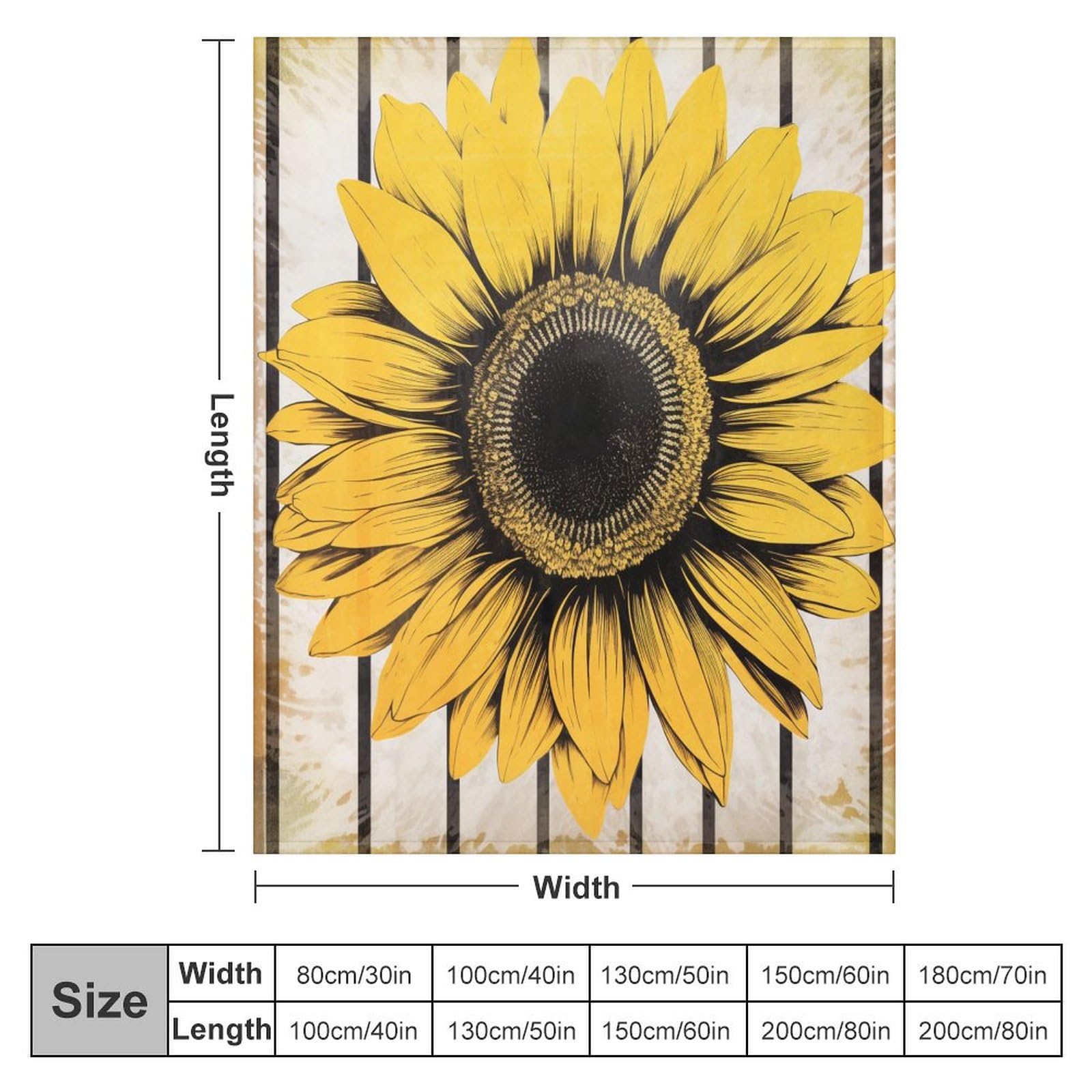 Manta De Punto De Girasol Ultra Suave Y Acogedora