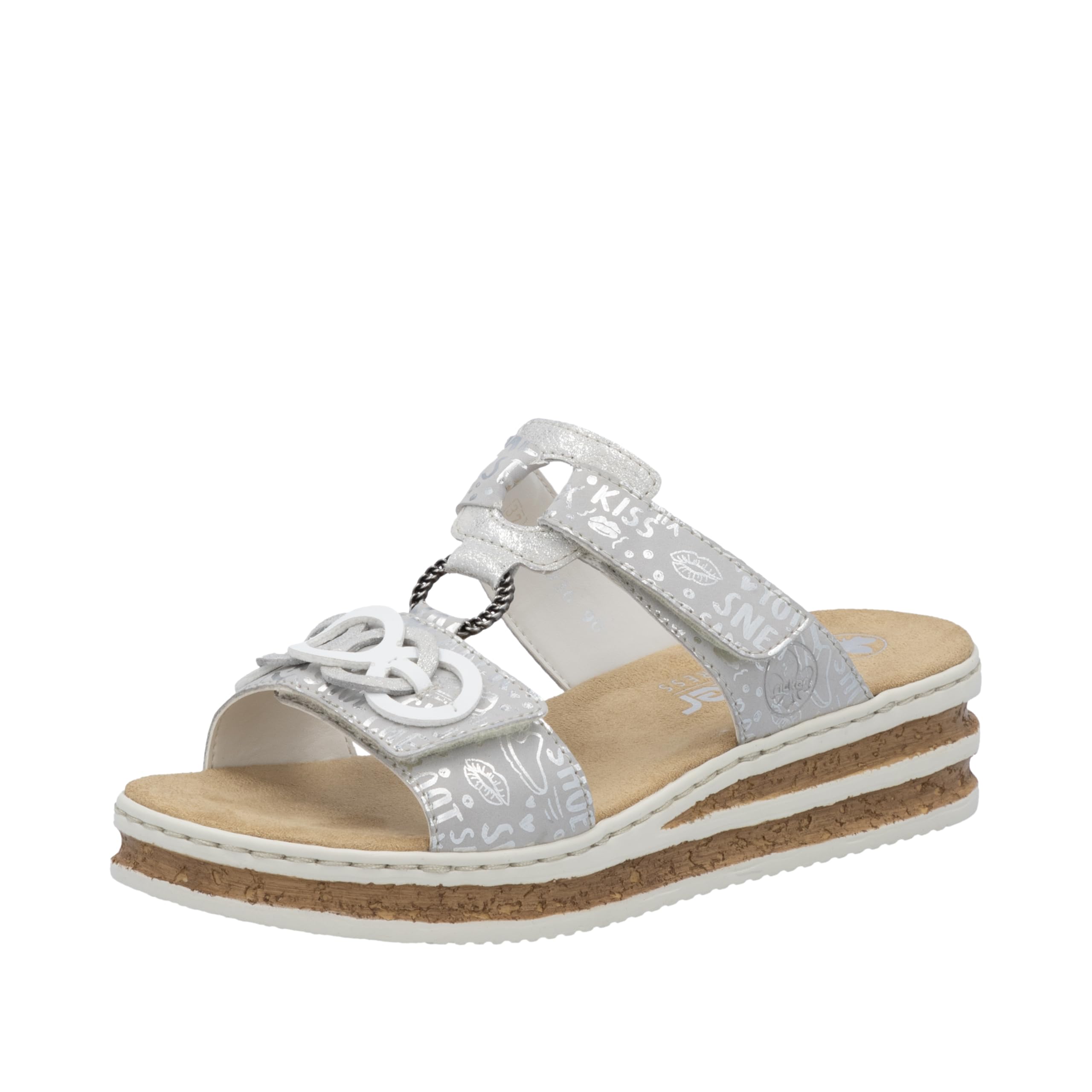 Rieker Women's 62936 Sandals, Platinum 90 Silver, 6.5 UK