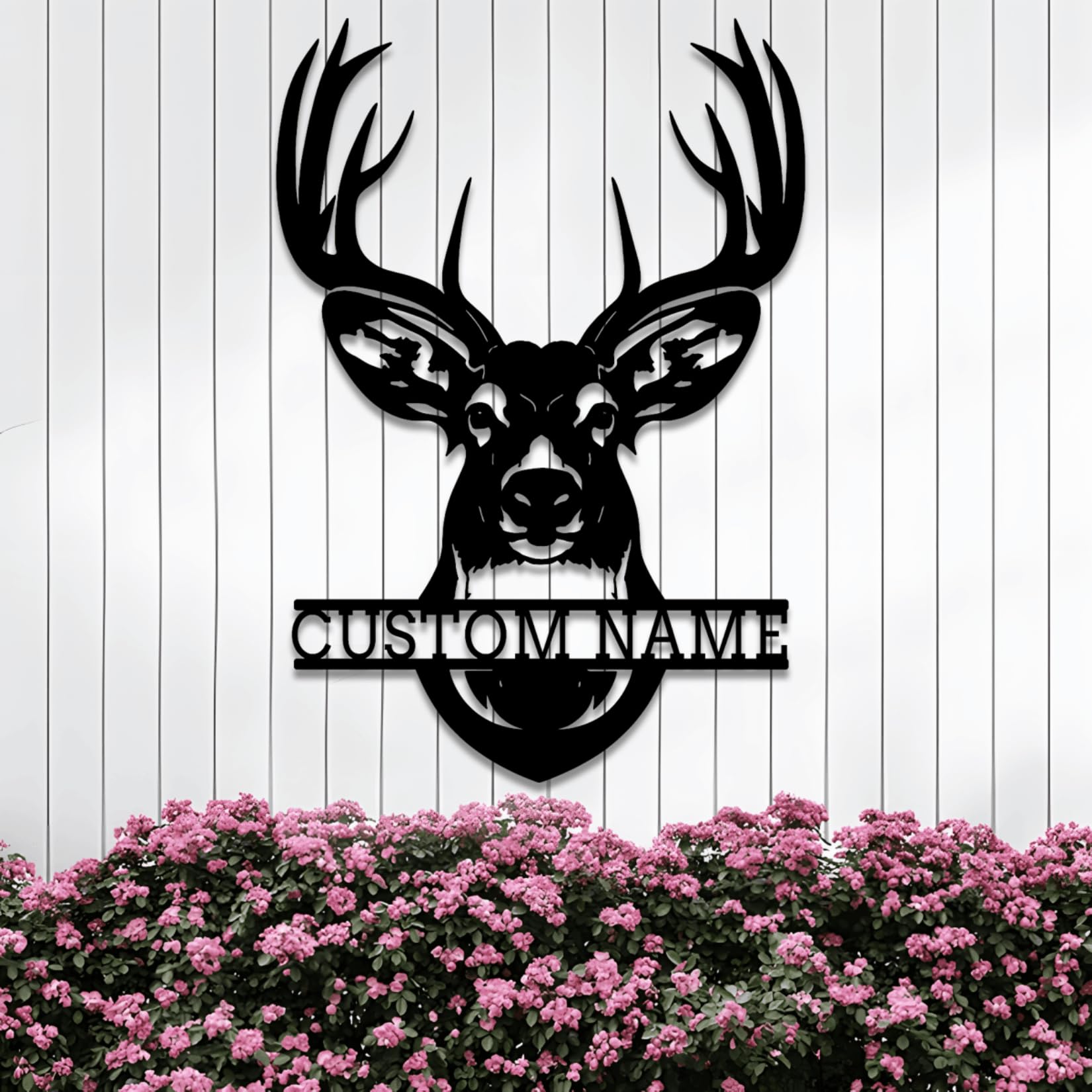 Personalized Deer Hunting Metal Signs For Outdoors,Custom Elk Head Modern House Numbers,Deer Hunter Decorations For Living Room,Entryway,Porch,Housewarming Gifts
