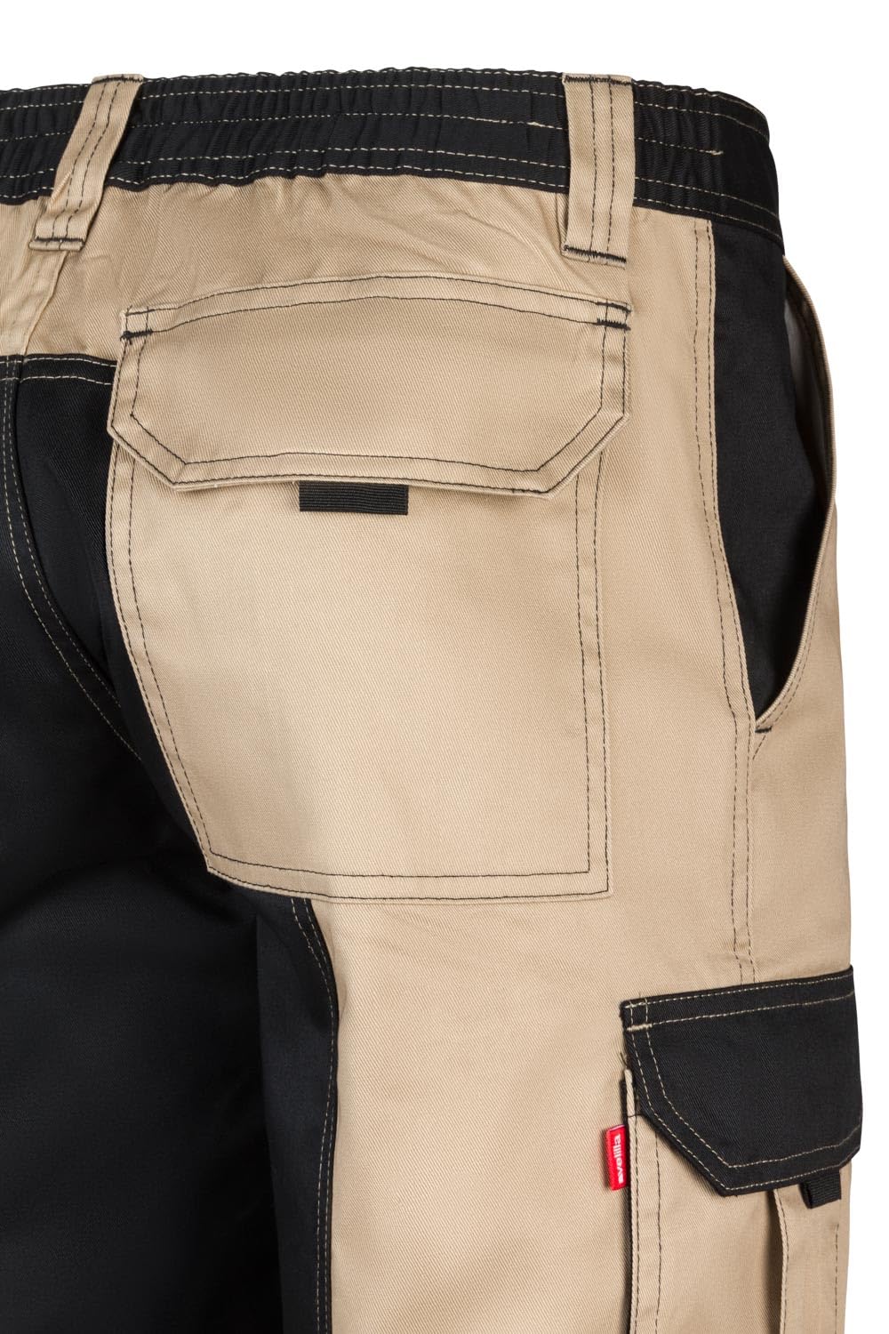 Velilla 103020B pantalón bicolor multibolsillos beige arena negro talla 44