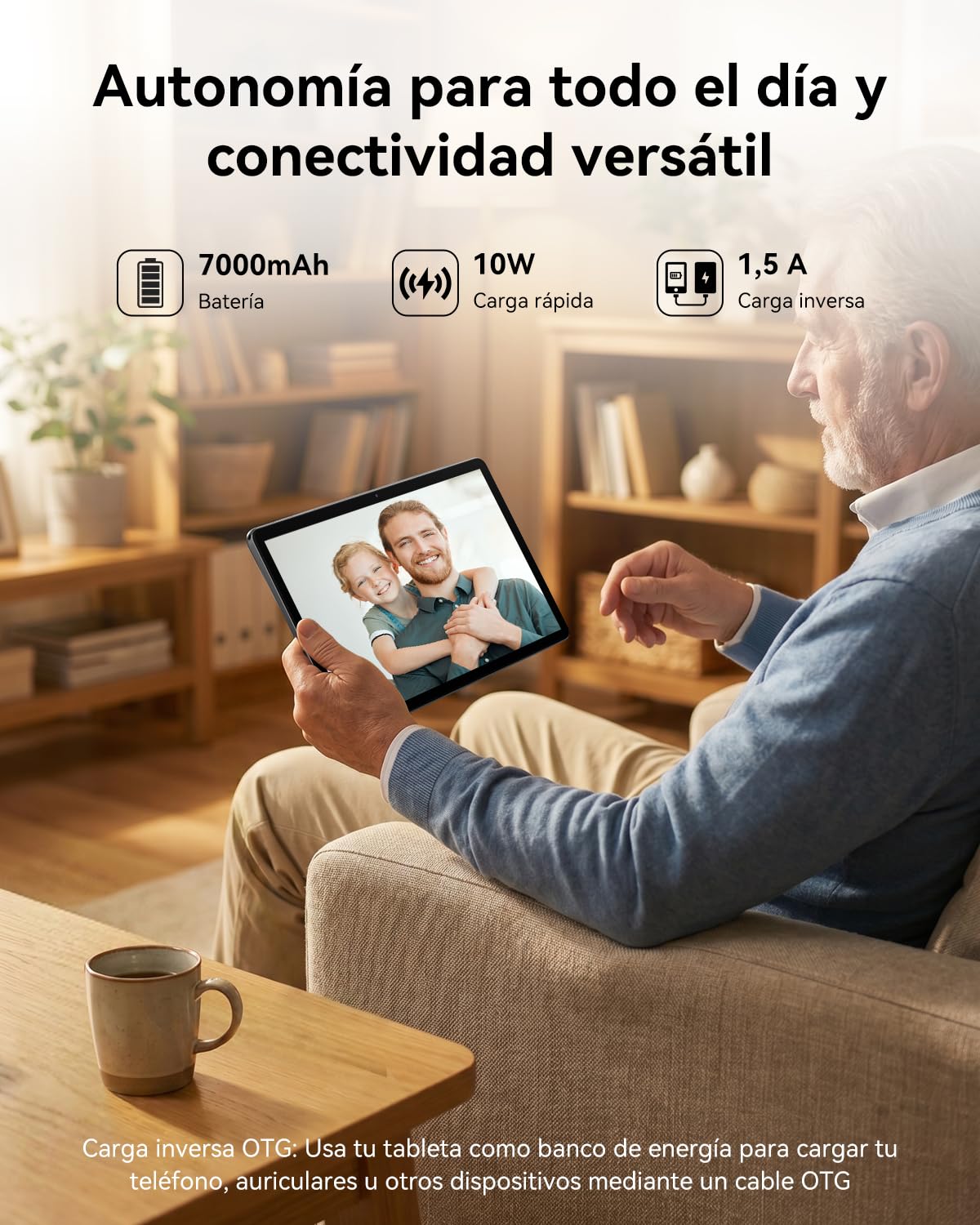 TABWEE T30 11 Pulgadas Tablet Android 16 (64GB+4TB), Tableta para Estudiar | Batería 7000mAh, Pantalla HD IPS, Gemini AI 4.0, WiFi 5G, GPS, OTG, Tableta para Estudiar, Trabajar y Niños
