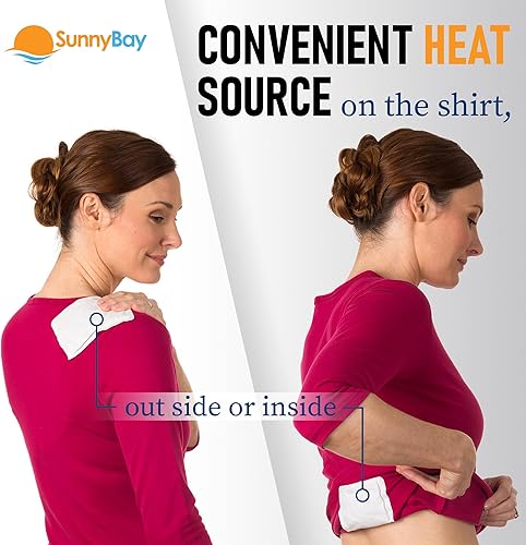 Miniatura 6 de SunnyBay Parches térmicos adhesivos para cuello, rodilla y parte superior o inferior de la espalda, almohadillas de calor activadas por aire para
