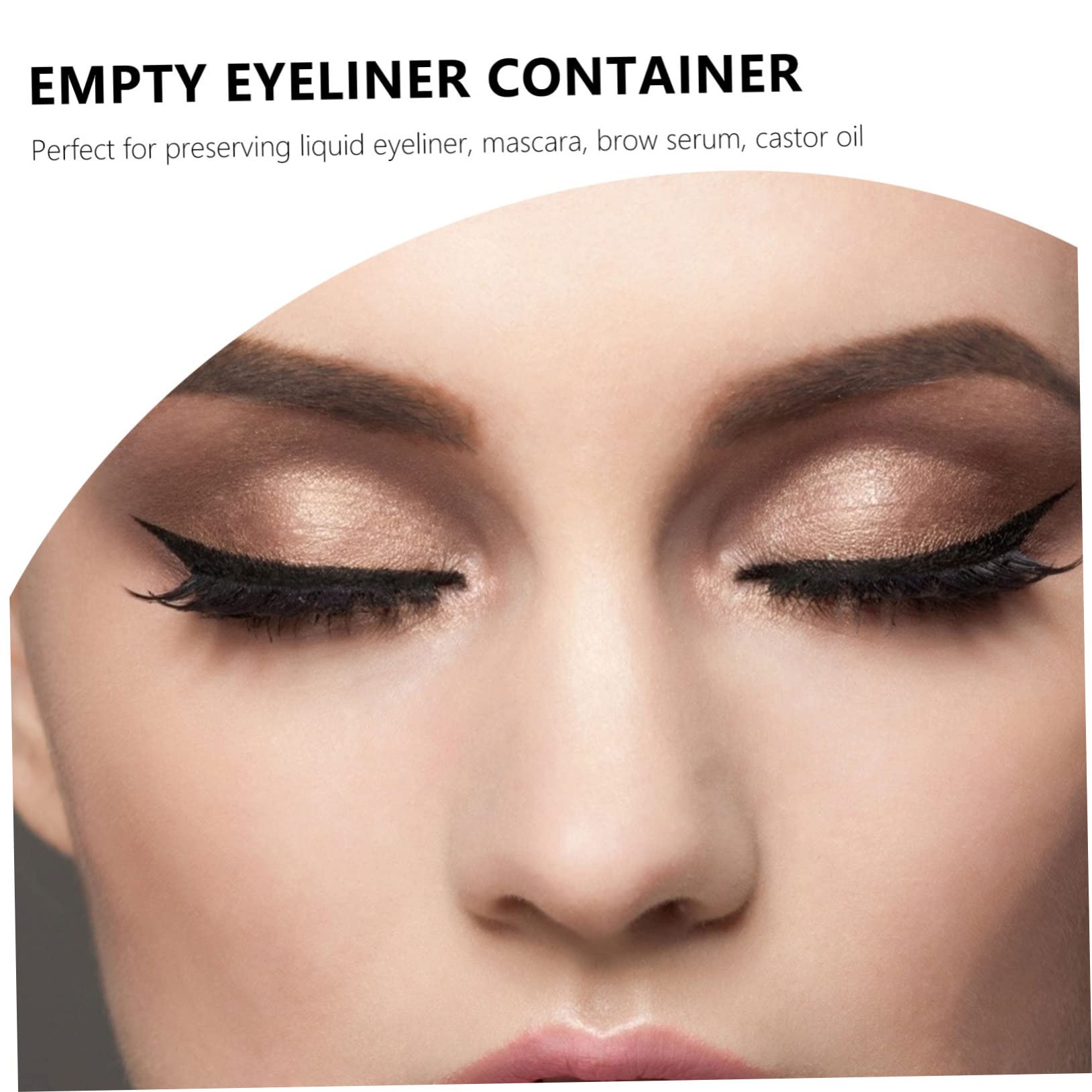 5pezzi Tubetto Vuoto di Eyeliner Ricaricabile 1ml Oro | Plastico, per Conservare Eyeliner e Olio per Unghie, Formato DIY per Grossisti e Rivenditori Cosmetici