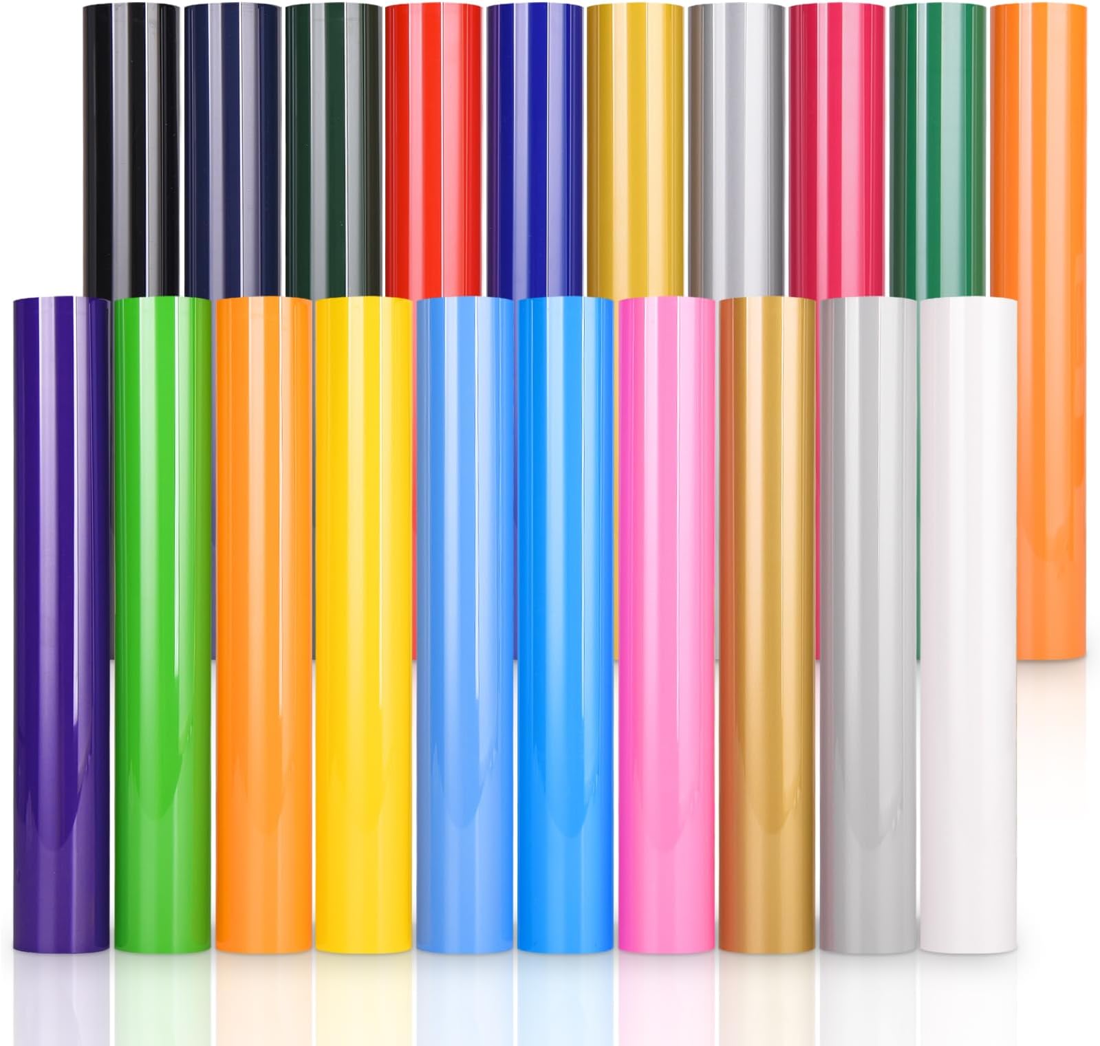 IModeur 20 Pack Heat Transfer Vinyl Sheets - 30.5 x 20 cm Iron on Vinyl for Silhouette Cameo, HTV Vinyl Bundle for Shirt, Clothes, Hats, Pants, Other Fabric