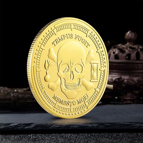 Miniatura 4 de Moneda Emento Mori Premium Memento Vivere Moneda Árbol de la Vida Recordatorio Estoico Monedas Cráneo Challenge Moneda Divertida y Genial Regalos de
