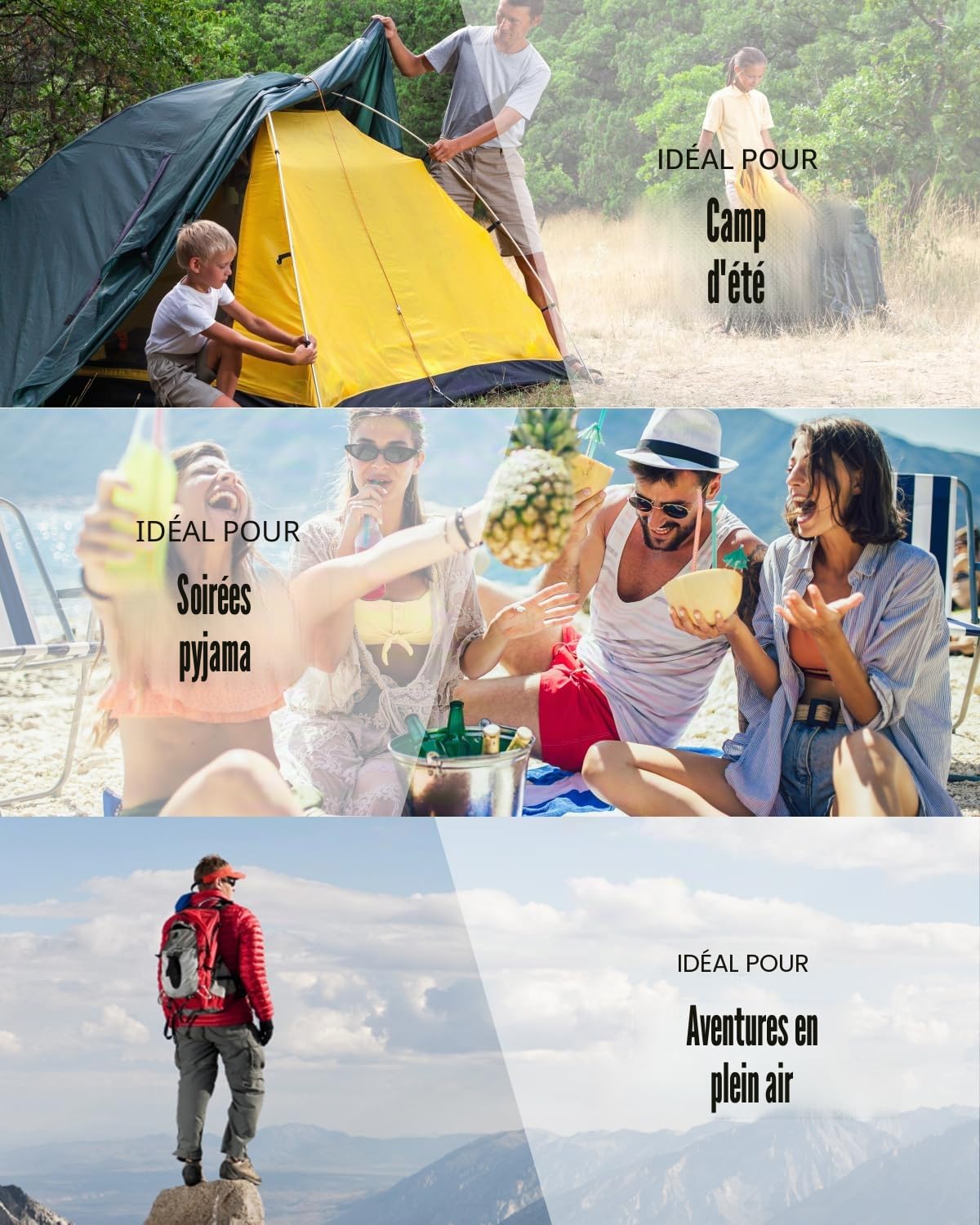 Sacs de Couchage pour Adultes, Sac de Couchage léger et imperméable - Sac de Couchage par Temps Froid pour Filles, garçons, Hommes pour Le Camping, la randonnée, Les Voyages, la Chasse avec Sacs de