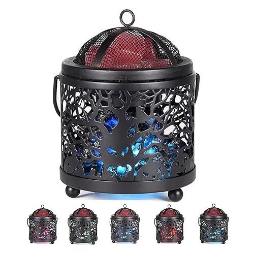 Dicimi Halloween Candle Wax Warmer, Colorful Skull Aromatherapy Wax melt Warmer, Metal Electric 4-in-1 Burners for Halloween interiors, Ideal Present for Family and Friends - Ghost Tree Skulls - Black - Pumpkin