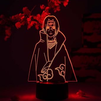 Otaku Lamps Itachi Uchiha Naruto Anime Night Light, 16 Color RGB LED Gift for Otaku