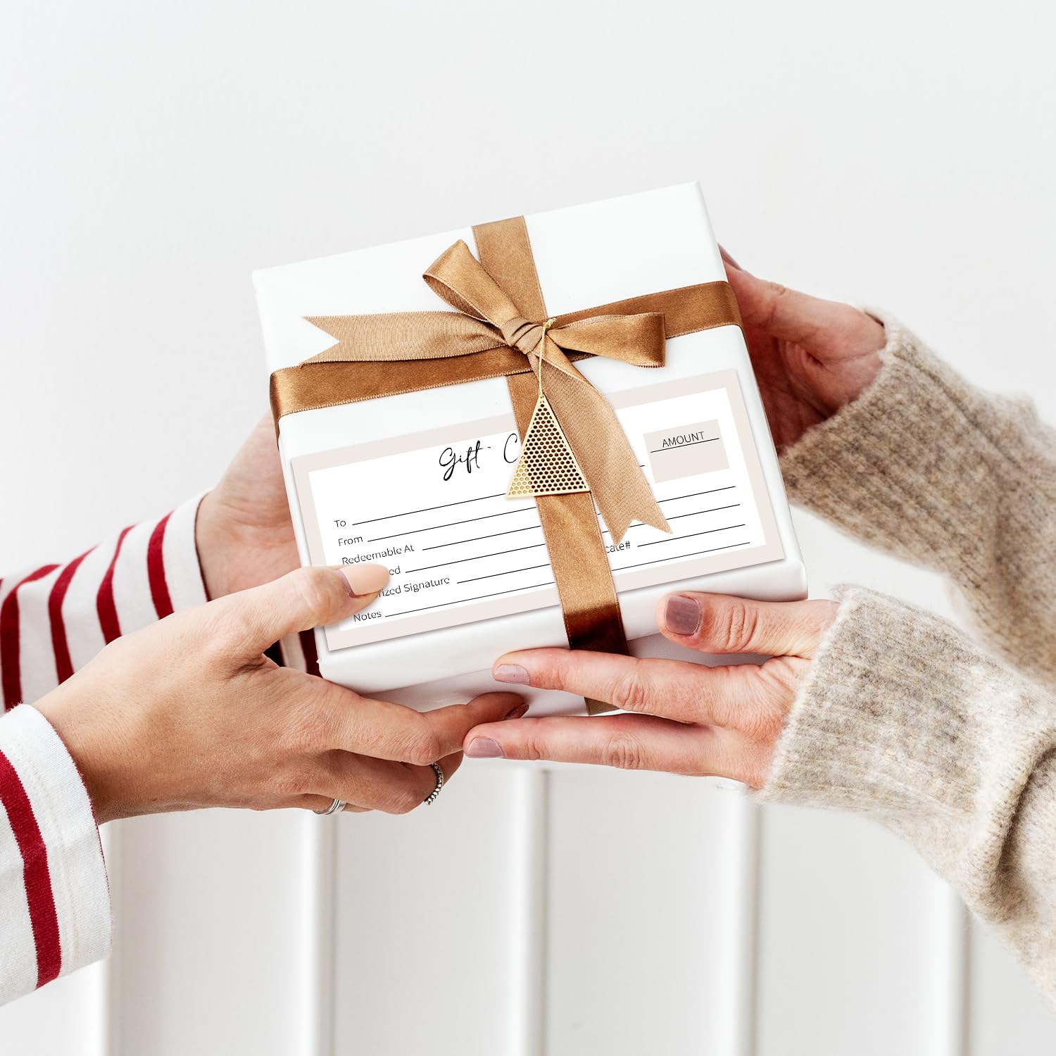25 certificados de regalo en blanco para negocios, tarjetas de certificado de regalo de doble cara de 3.5 x 8 pulgadas, cupones de papel para spa, salón, restaurantes, cupones de clientes para
