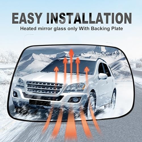 Miniatura 4 de Espejo calefactable de repuesto para Jeep Grand Cherokee 2005 2006 2007 2008 2009 2010, espejo lateral con soporte trasero (derecha)
