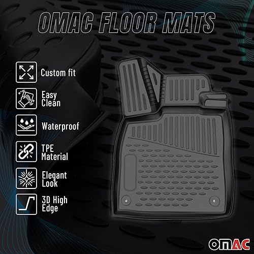 Miniatura 2 de OMAC Alfombrillas de maletero para BMW Serie 3 G20 Sedan 2019-2021 Negro Moldeado 3D Protector trasero Revestimiento de carga de goma  Protección