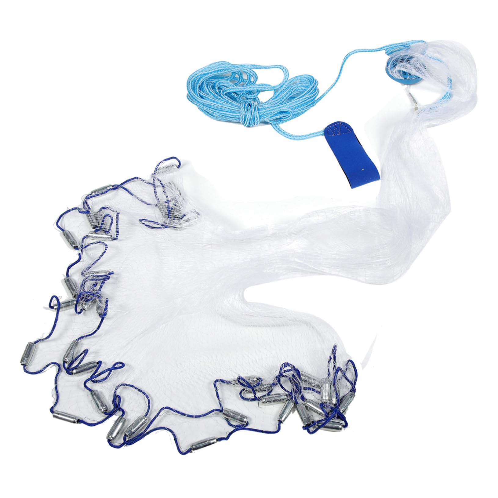 Filet de Pêche à Lancer Manuel, 1 Pièce, Ligne Métal, Usage Extérieur