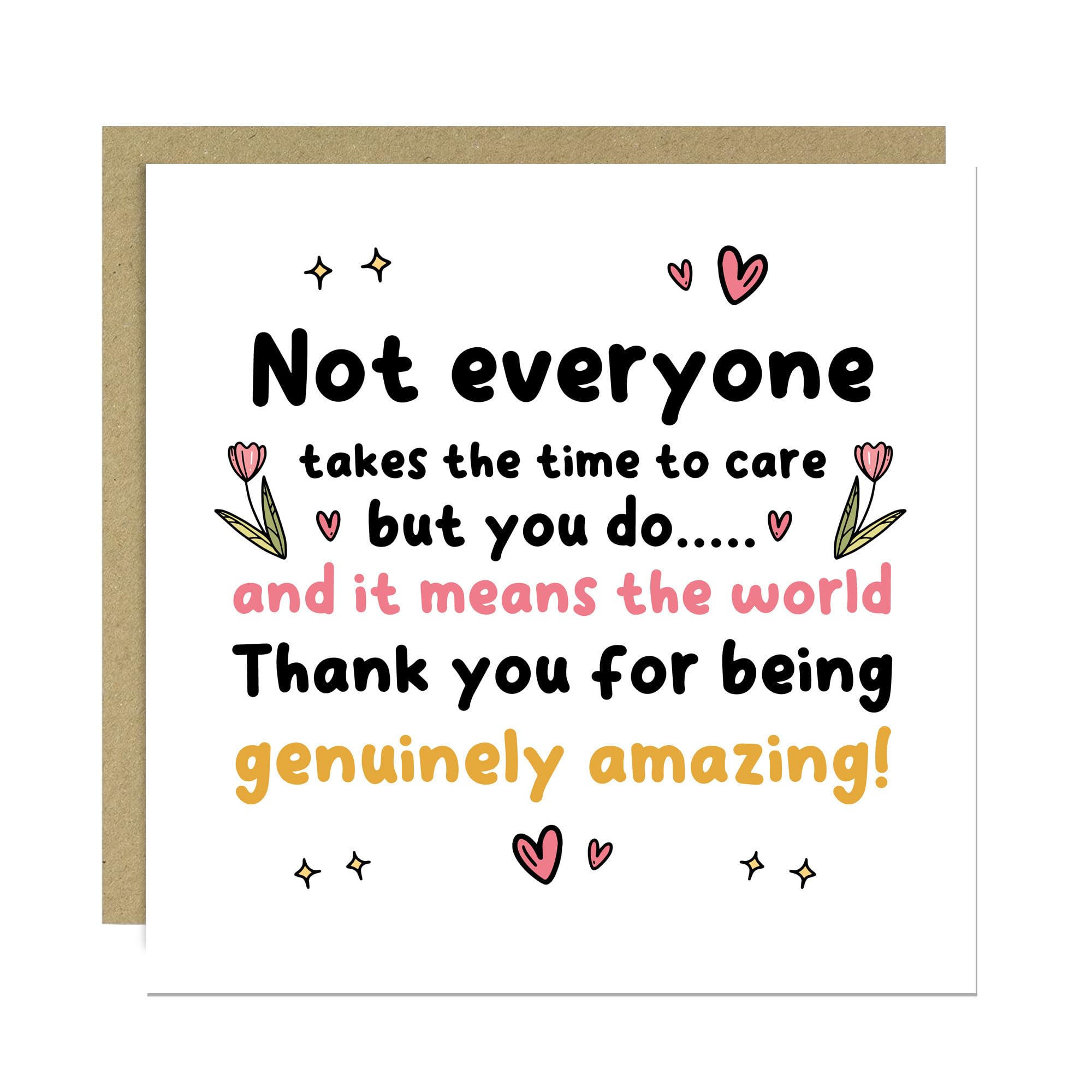 RED OCEAN Thank You Cards For Men Women Thank You For Being Genuinely Amazing Card With Envelope Teacher Teaching Assistant Volunteer Friend
