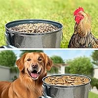 Vista 8 de Plexon Bote de basura con tapa – Bote de basura pregalvanizado con tapa redonda, acero, 20 galones, gris, se vende como paquete de 2 – Bote