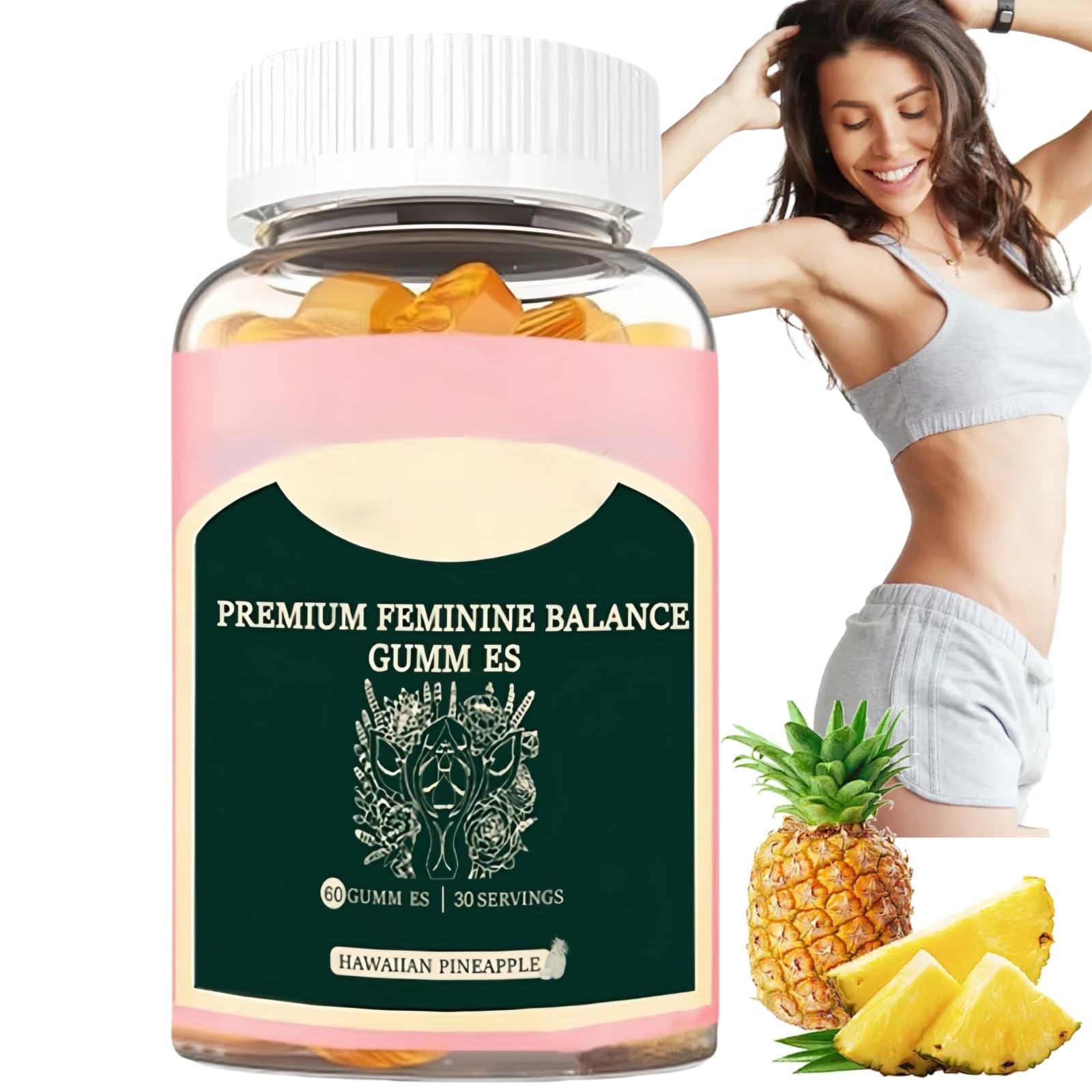 60 PCS Premium Feminine Balance Gum/mies,Collagen Gum/mies,Body Care Gum/mies for Adult,P/h Balance for Women Gum/mies,for Women of All Ages,Safe Formula,Easy to Carry,for Daily Use