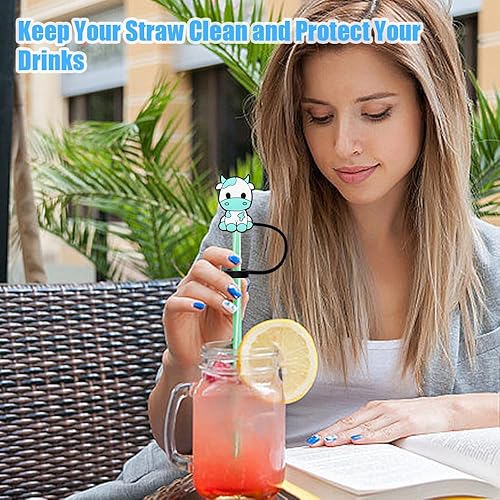 Miniatura 5 de Stanley - 6 fundas de paja Stanley para accesorios de copa Stanley, 0.394 in para copa Stanley, 30 y 40 onzas, bonita tapa de paja de silicona para