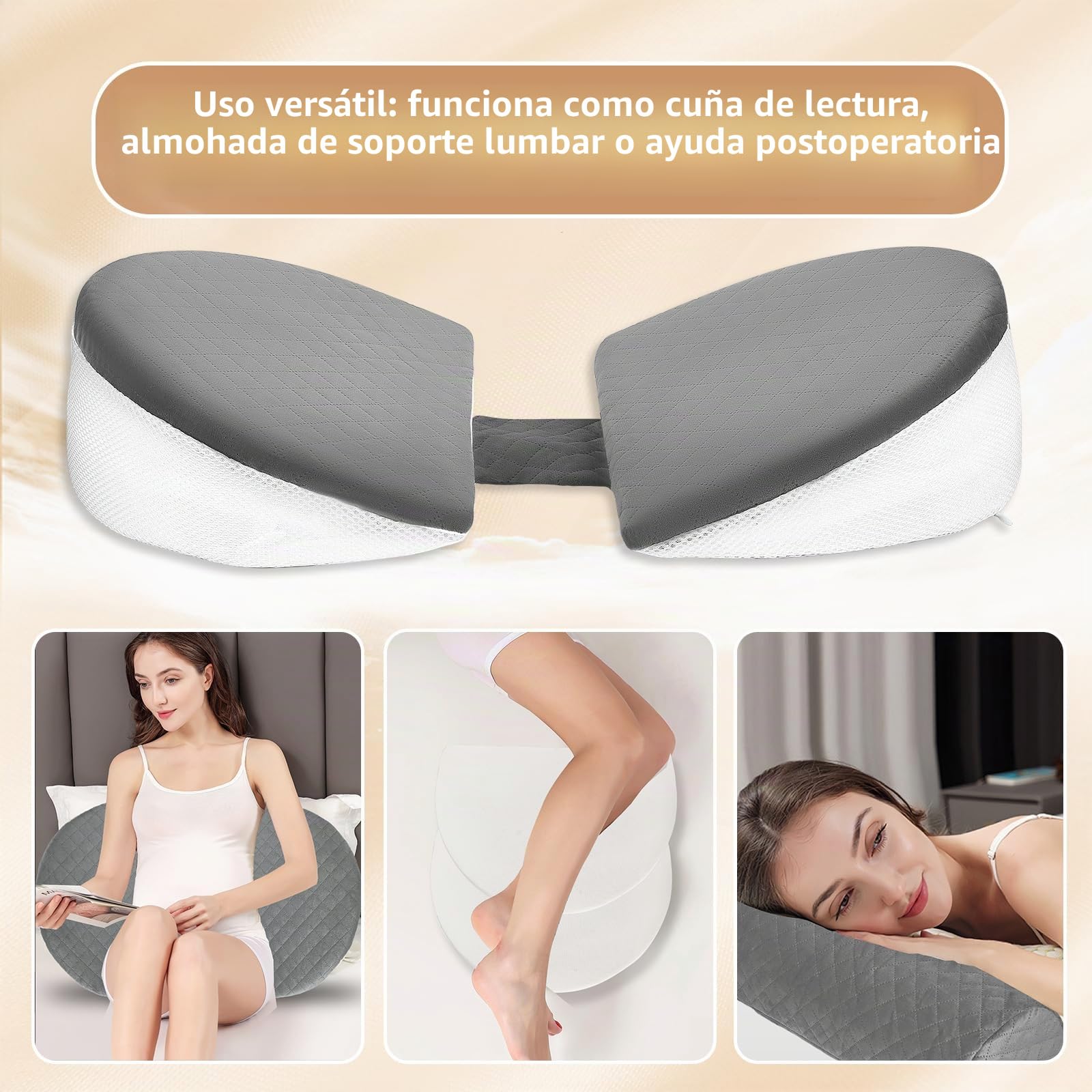 Almohada de Embarazo para ei Abdomen, Ajustable y Portátil Almohada Embarazada faja Embarazada Almohada para Dormir de Lado para Embarazo, Soporte para Espalda, Caderas, Piernas Embarazadas Originales