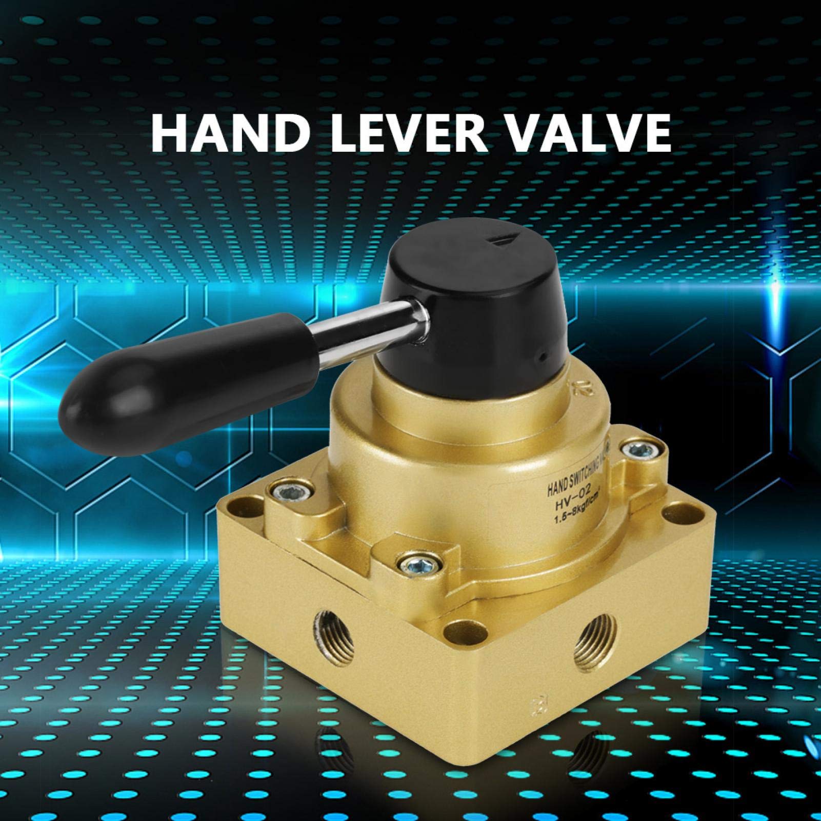 Buy Air Hand Lever Valve, HV02 PT 1/4" Port 3 Positions 4 Ways Hand