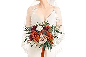 Rinlong 12.5 Inch Fall Wedding Bouquets for Brides