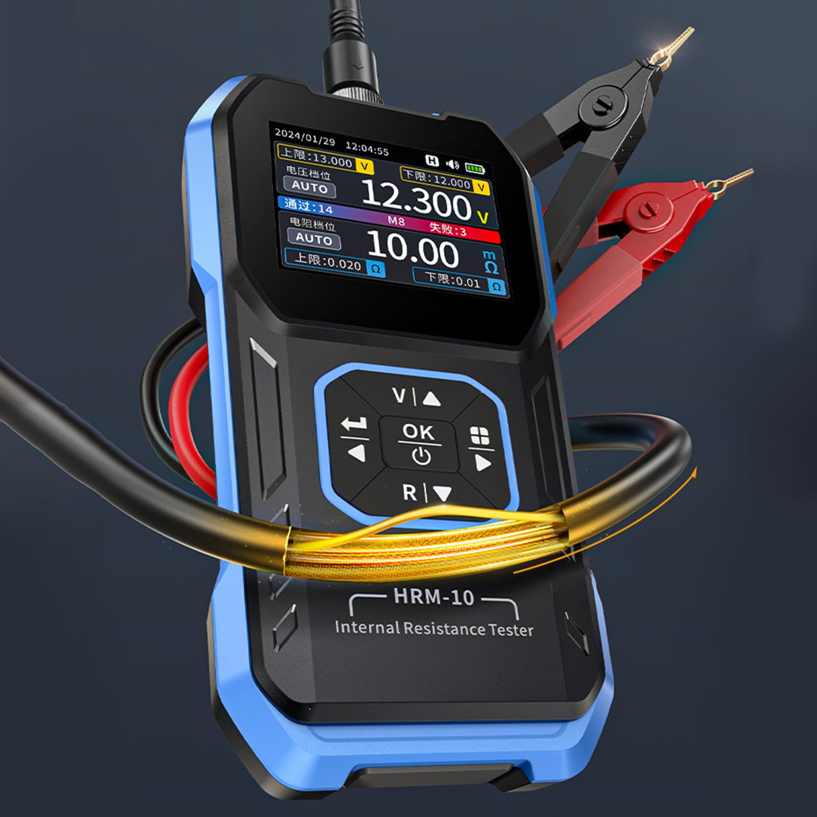 Tester di tensione e resistenza multipla Test batteria per uso professionale e hobbista in varie applicazioni Misuratore di tensione ad alta precisione
