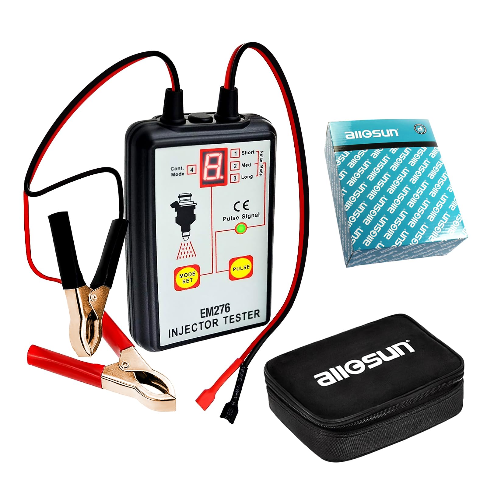 ALLOSUN Fuel Injector Cleaner Tester & Adapter DIY Cleaning Tool Kit Set (Tester)