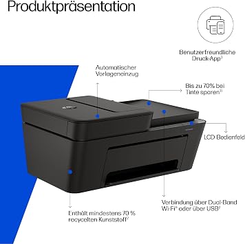 HP DeskJet 4320 Multifunction Printer 6 Months Free Printing Instant Ink Included Printer Copier Scanner WiFi Automatic Document Feeder Ink: 308/308e