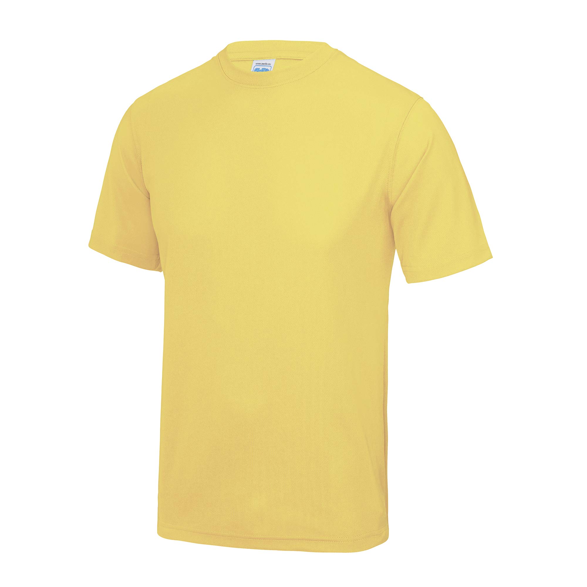 JUST COOL Mens Performance Plain T-Shirt (XS) (Sherbet Lemon)