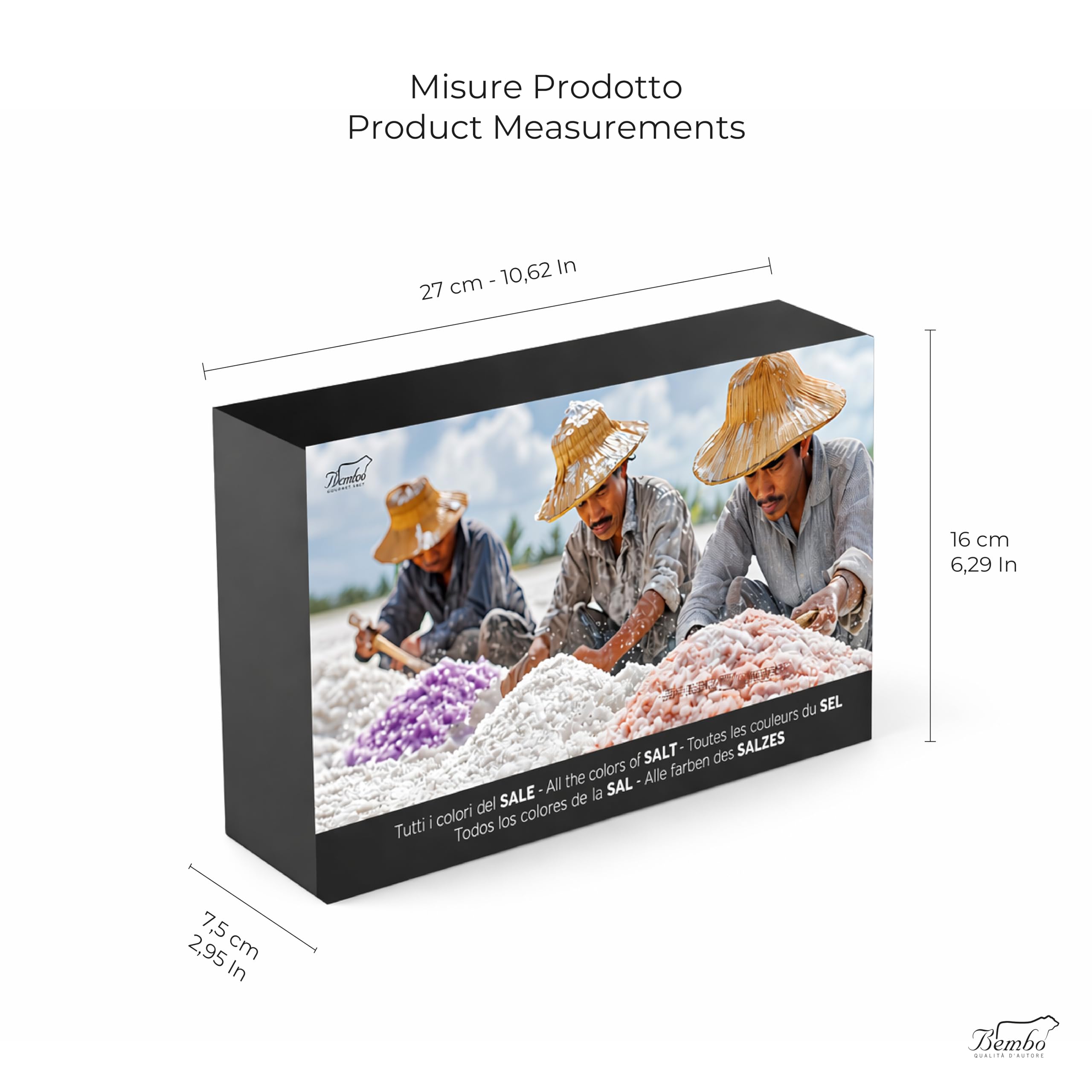 Set 6 Sali Gourmet Bembo – Selezione di Sali Pregiati dal Mondo – Idea Regalo Elegante per Cucina Raffinata
