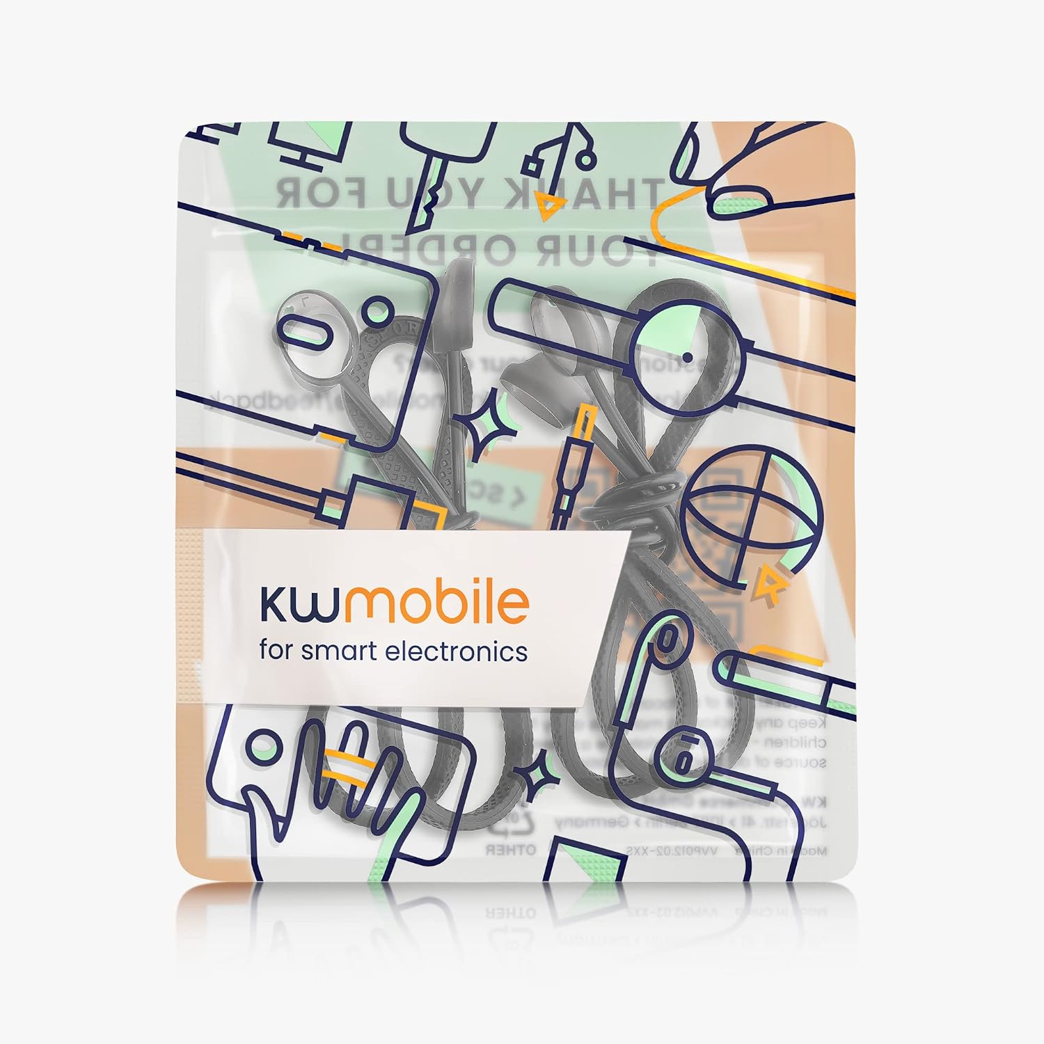kwmobile Straps Compatible with Samsung Galaxy Buds Pro - 2X Silicone Holder for Wireless Earphones - Black/Black