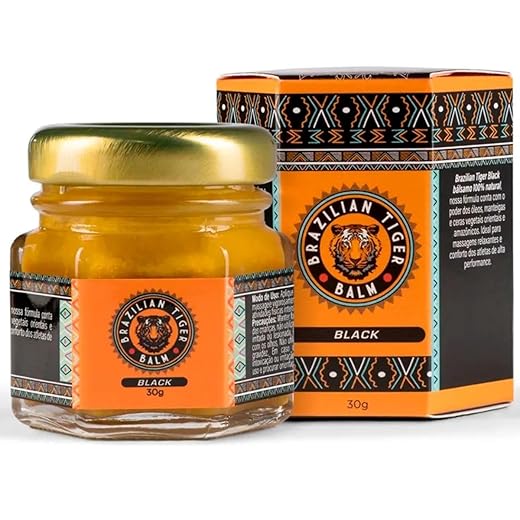 Bálsamo Brazilian-Balm Tiger Black Ultra Pomada Concentrada com Capsaicina para Alívio Imadiato Da Dor Muscular e Massagem Corporal Relaxamento Intenso