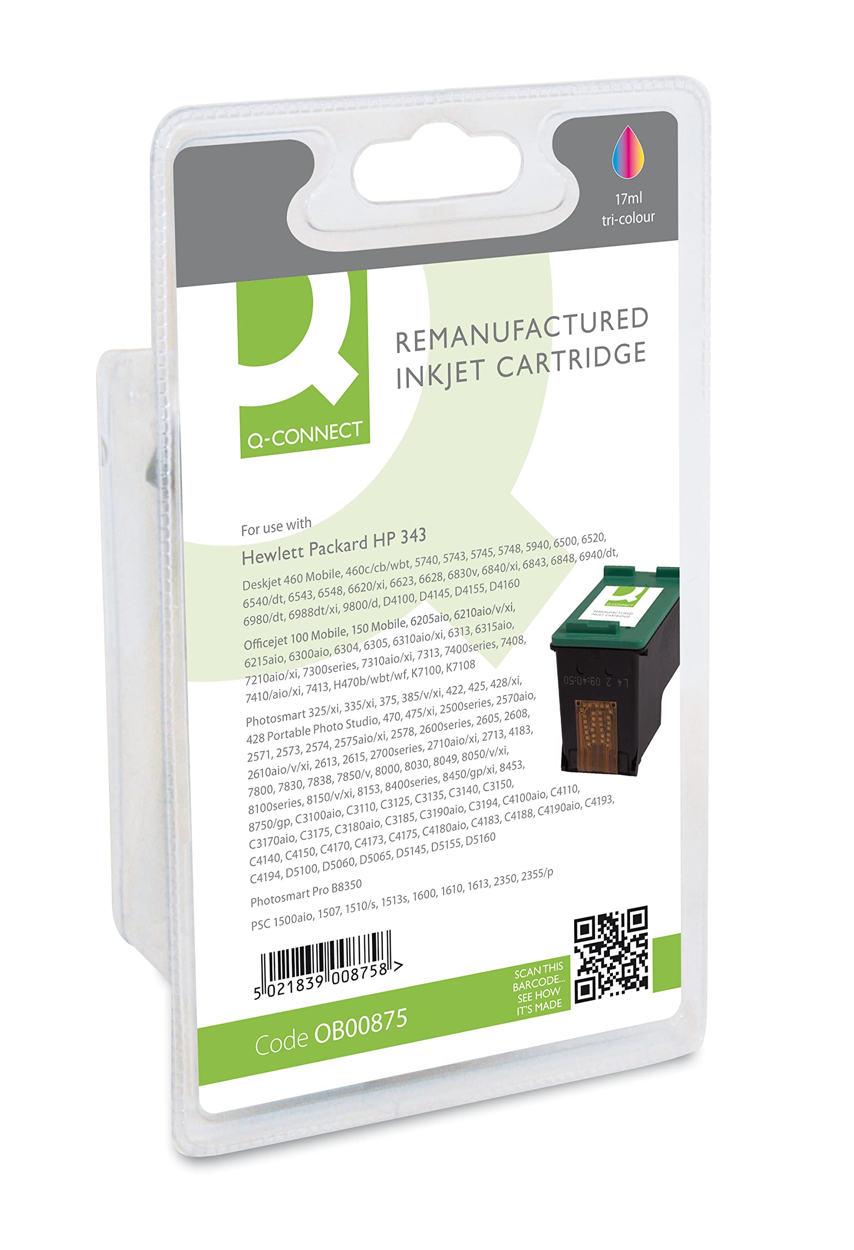 Q-Connect Hp 343 Remanufactured Colour Inkjet Cartridge C8766Ee from B&Q